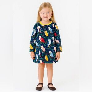 Mini Boden lined owl dress